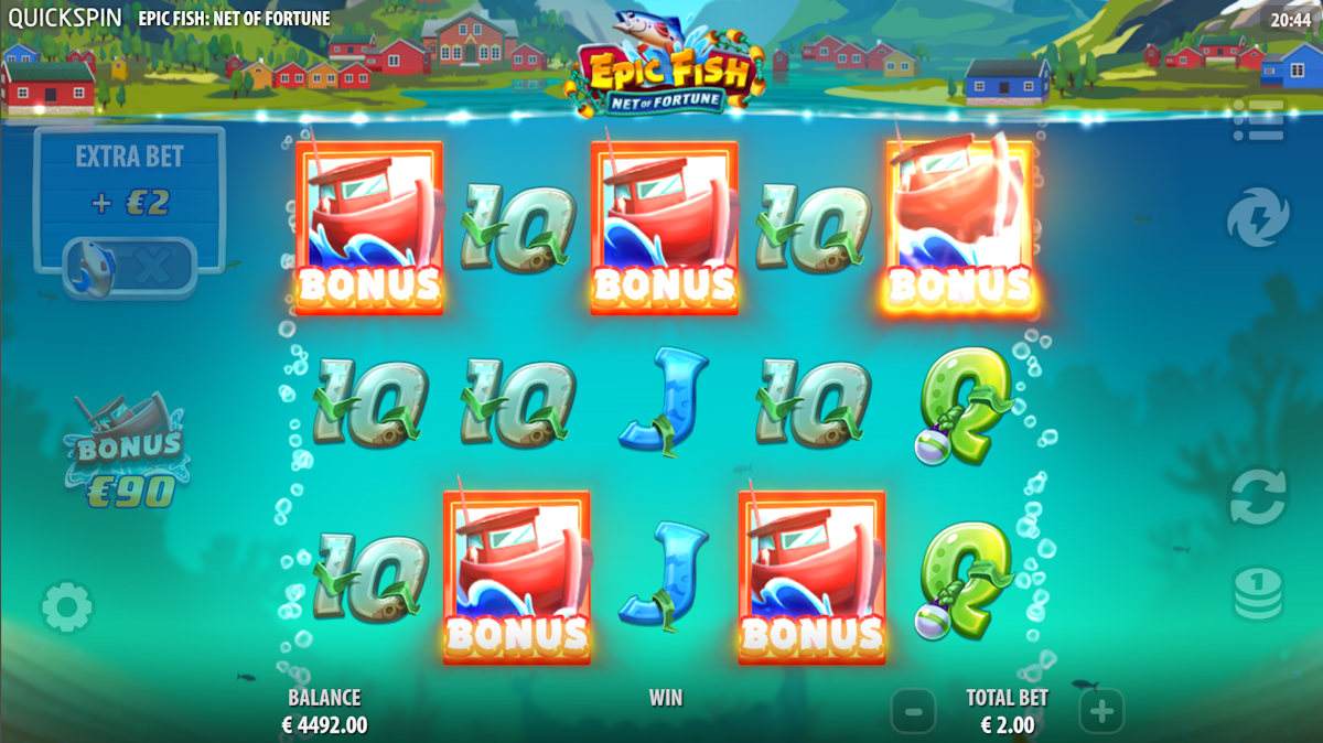 epic fish net a fortune slot bonus round trigger by quickspin