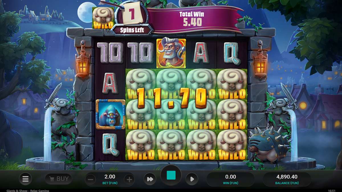 giants and sheep slot free spins feature by relax gaming