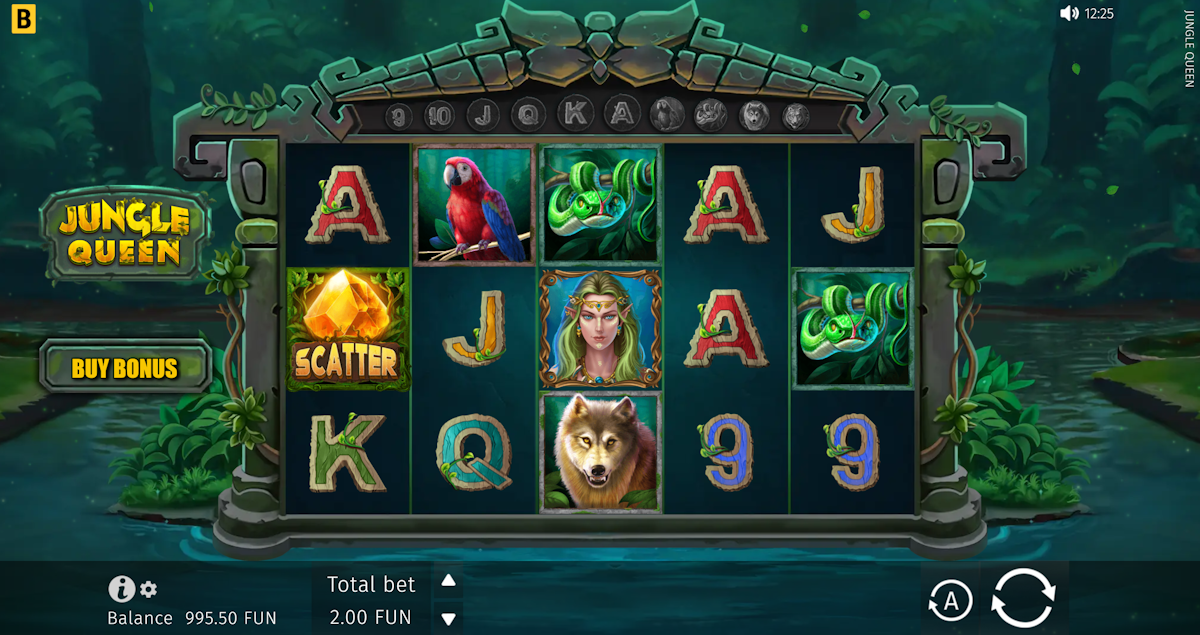jungle queen slot base game by bgaming