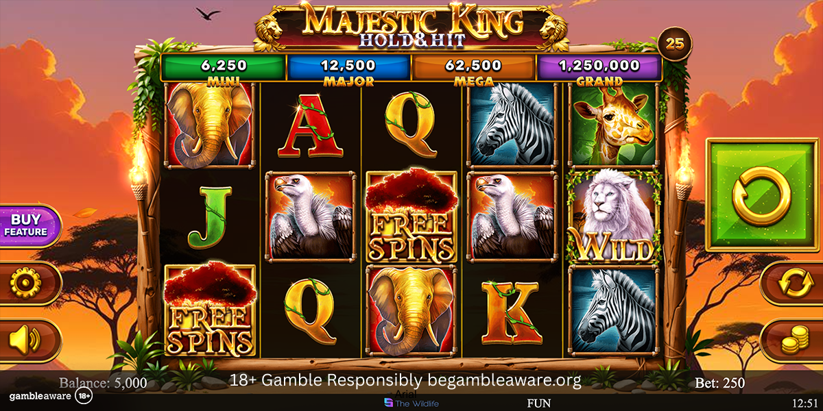 Majestic King Hold and Hit slot by spinomenal