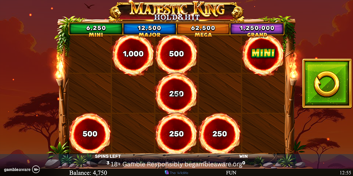 Majestic King Hold and Hit slot by spinomenal