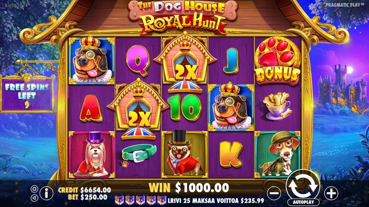 Free spins in Free Spins in The_Dog House Royal Hunt by Pragmatic Play