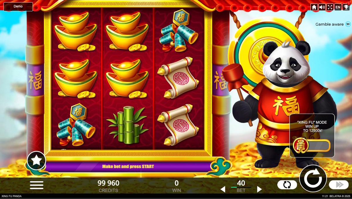 base game for xing fu panda slot by belatra