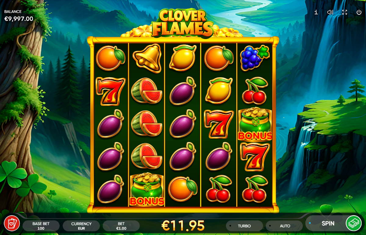 clover flames slot base game endorphina