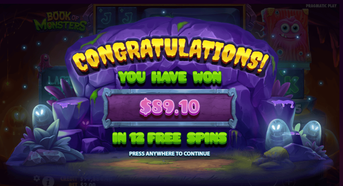 game play of Book of Monsters by Pragmatic Play