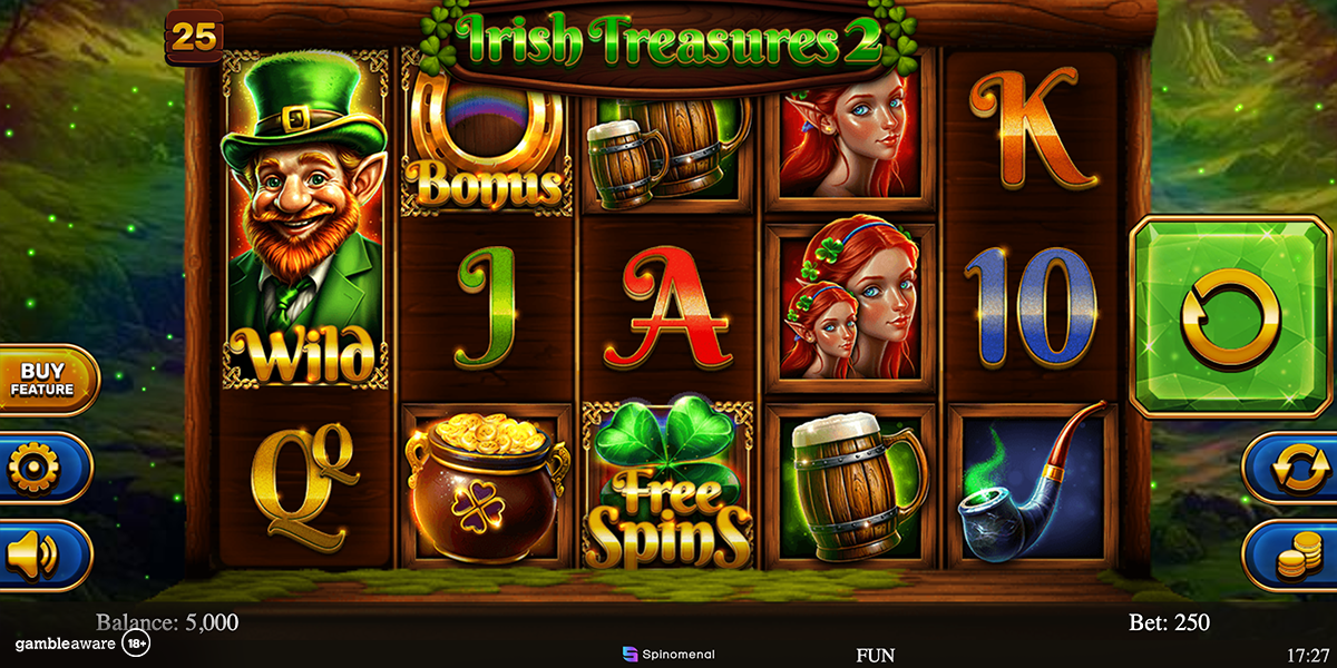 irish treasures 2 slot base game by spinomenal