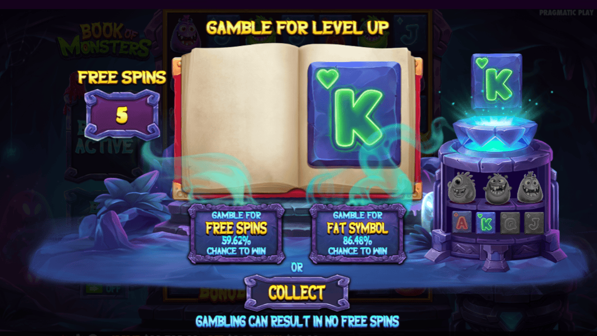 Levelling up on book of monsters by pragmatic play