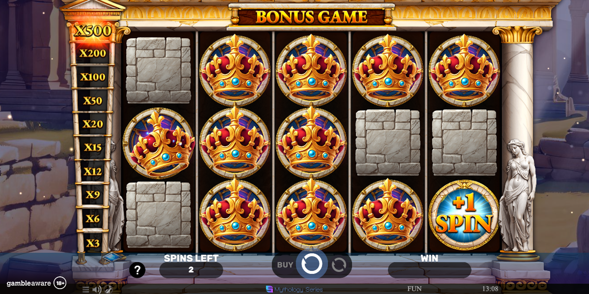 Bonus game in Queen of Rome by Spinomenal