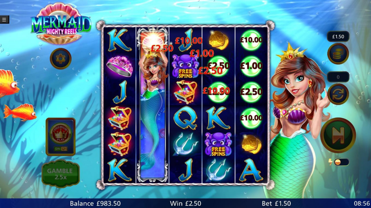 base game of Mermaid Mighty Reels from Light & Wonder