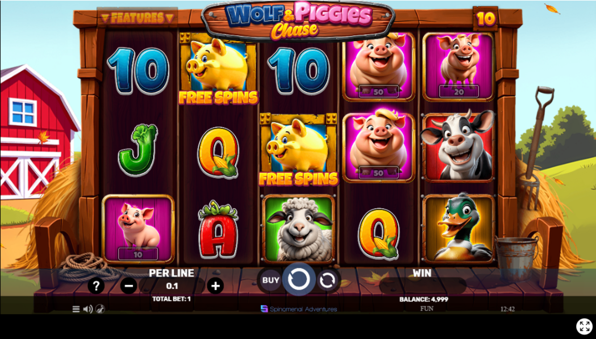 base game of Wolf & Piggies By Spinomenal