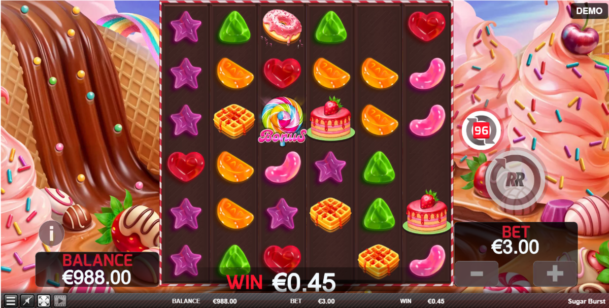 base game of sugar burst by red rake gaming
