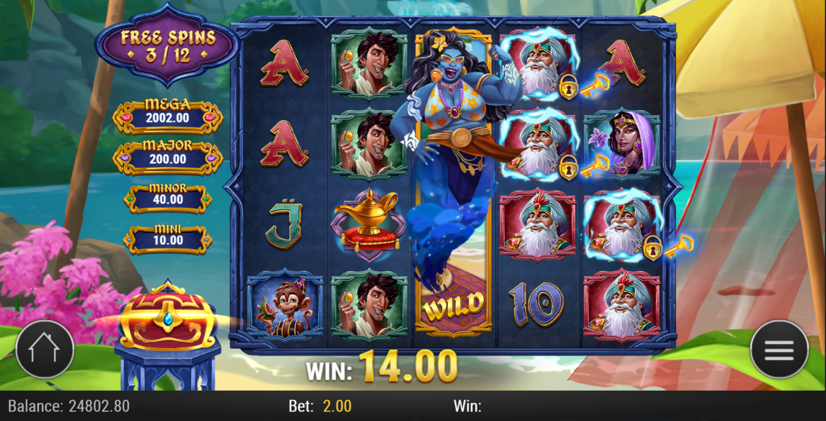 free spins in 1001 Mystery Genie Fortunes by Play'n GO