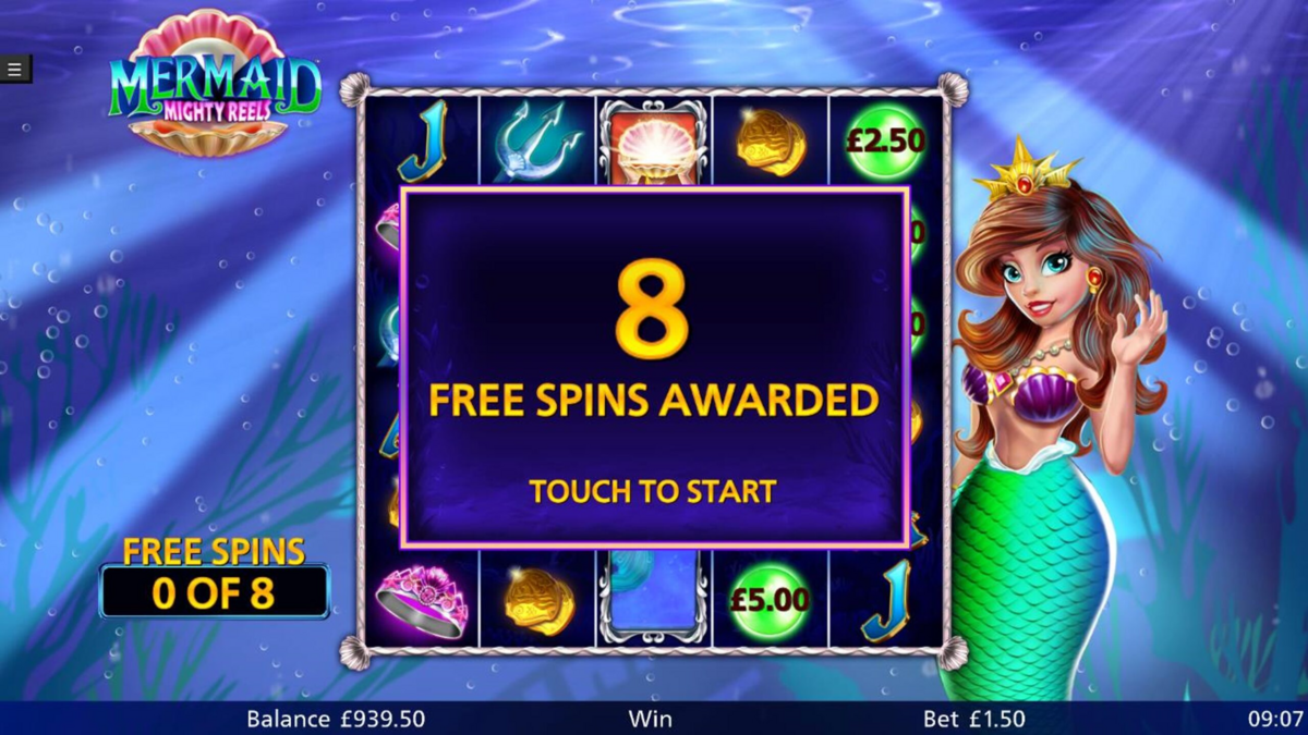 free spins bonus on Mermaid Mighty Reels from Light & Wonder
