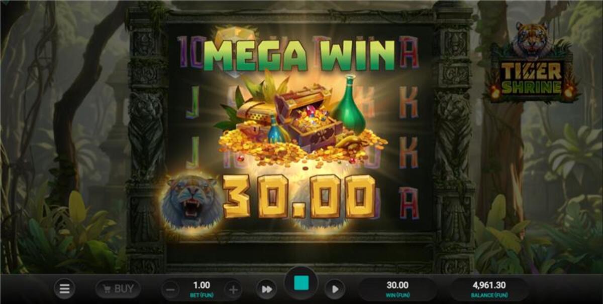 Mega win in in Tiger Shrine by Relax Gaming