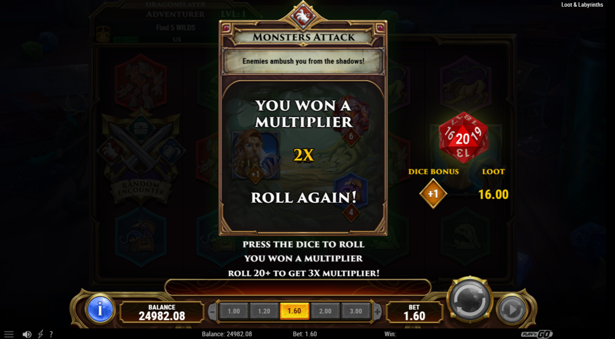 multiplier win in Loot & Labyrinths by Play'nGO
