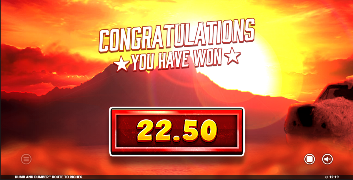 A win in Dumb and Dumber by Blueprint Gaming