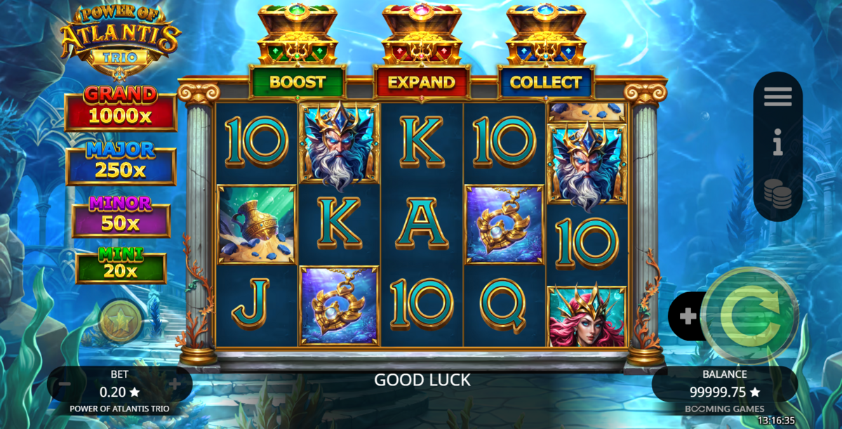 Base Game of Power of Atlantis Booming Games