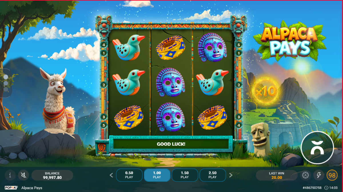 Base game of Alpaca Pays by PopOK Gaming