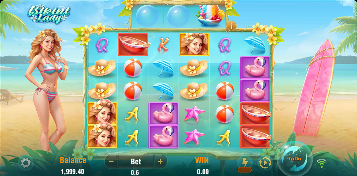 Base game of Bikini Lady by TaDa Gaming