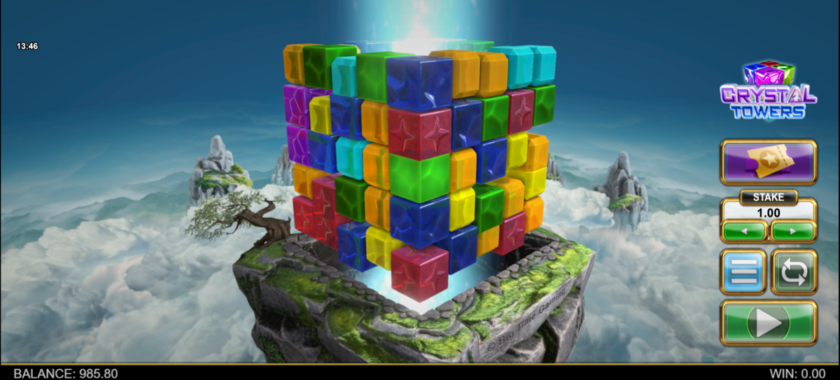 Base game of Crystal Towers by Big Time Gaming