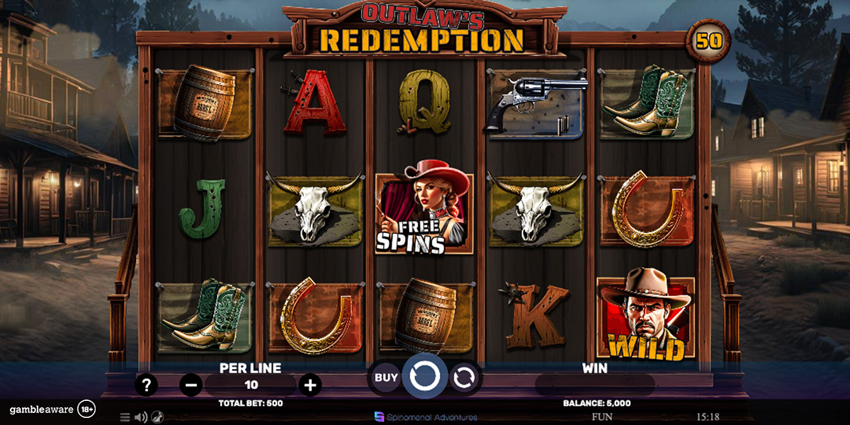 Base game of Outlaw’s Redemption by Spinomenal