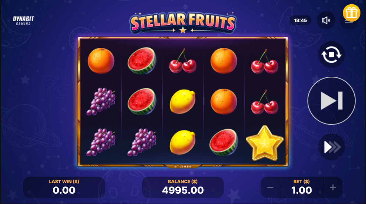 Base game of Stellar Fruits by ICONIC21