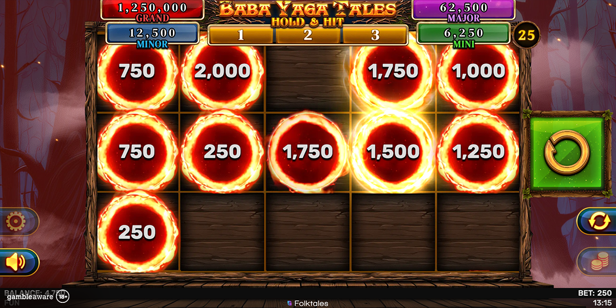 Bonus game in Baba Yaga Tales Hold & Hit by Spinomenal