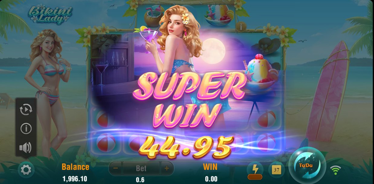 Super win in Bikini Lady by TaDa Gaming