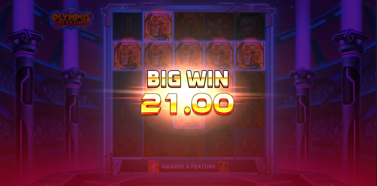 a big win in Olympus Unleashed by Push Gaming