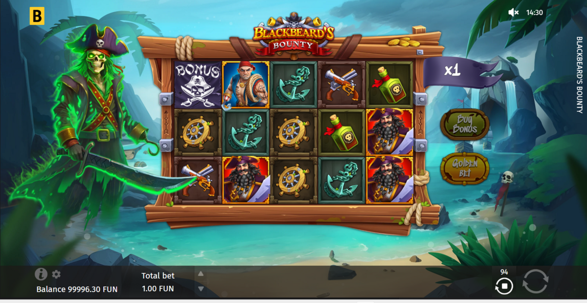 base game of Blackbeard’s Bounty by BGaming
