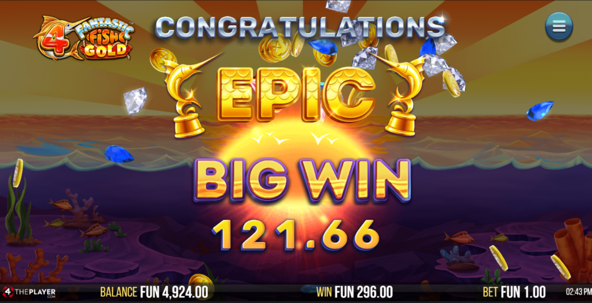 A big win in 4 Fantastic Fish Gold by 4ThePlayer