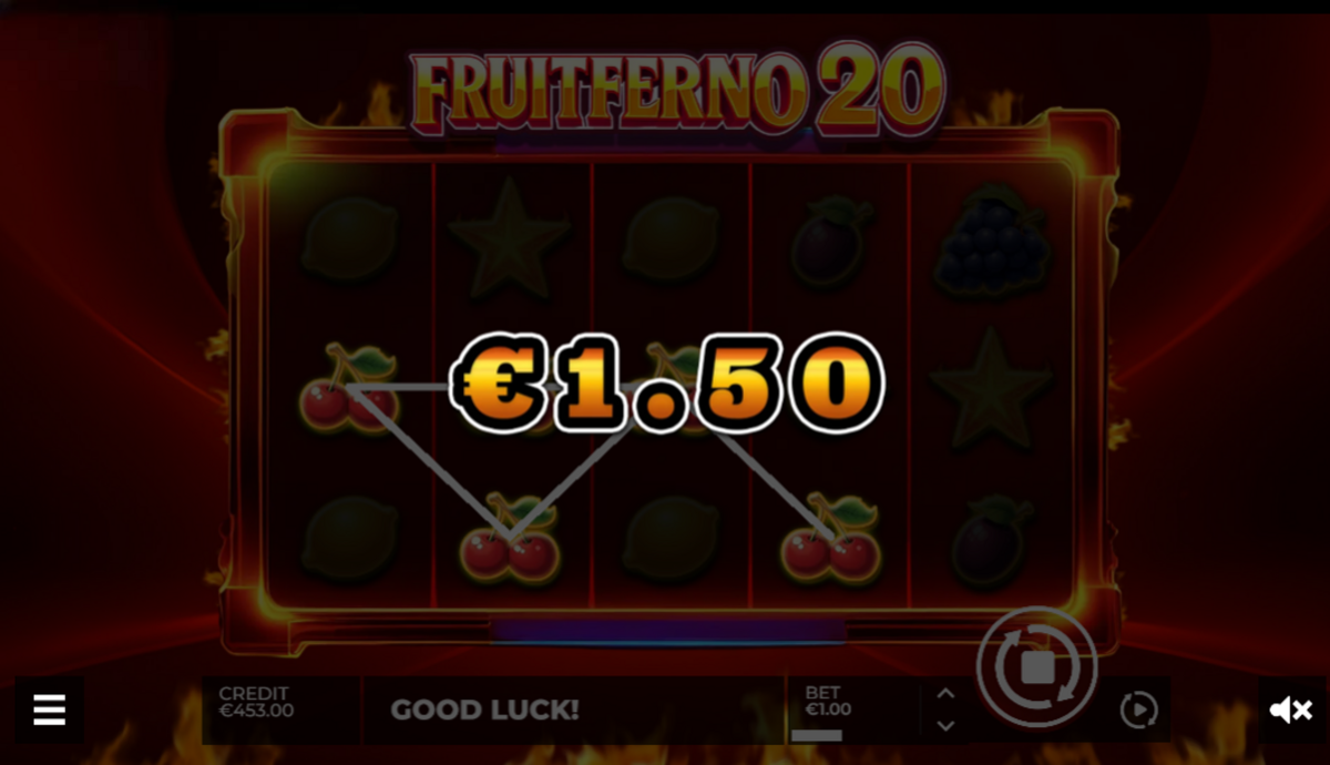 A win on Fruitferno 20 by Hölle Games