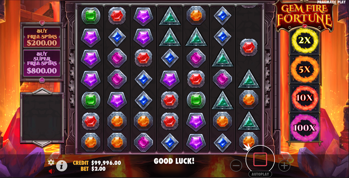 Base game of Gem Fire Fortune by Pragmatic Play