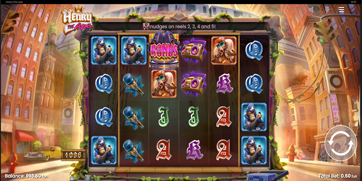 Base game of Henry the Ape by Push Gaming