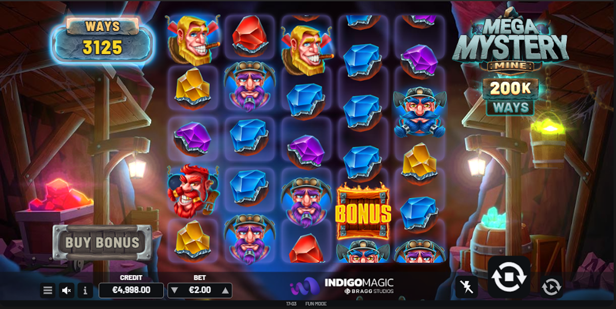 Base game of Mega Mystery Mine by Indigo Magic