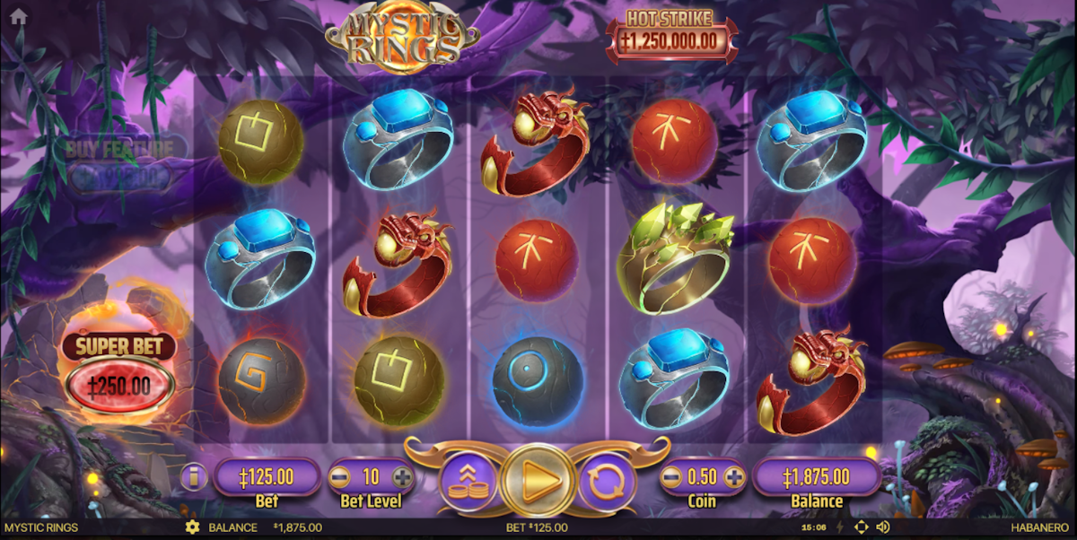 Base game of Mystic Rings by Habanero