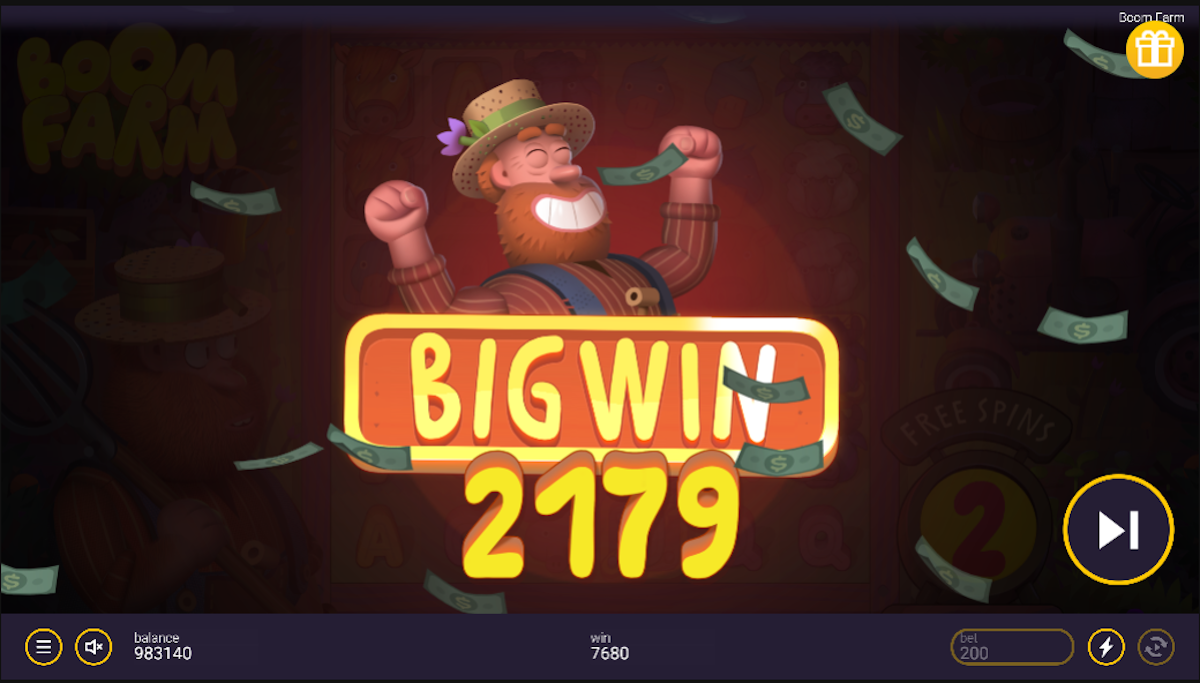 Big win in Boom Farm by Peter & Sons