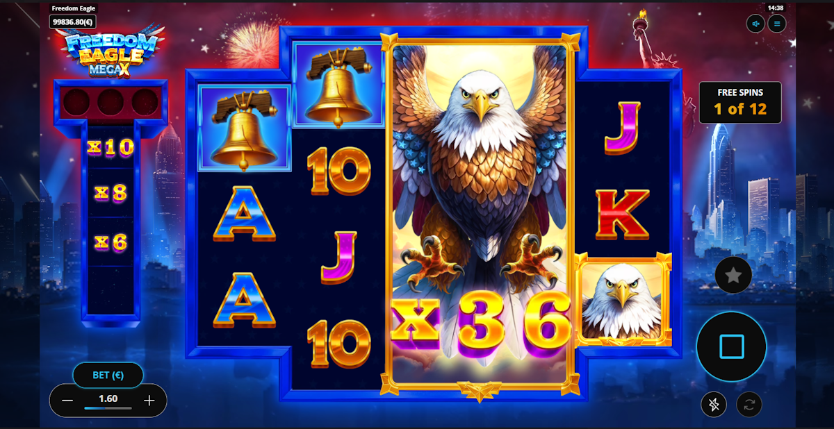 Free spins in Freedom Eagle by Gaming Corps