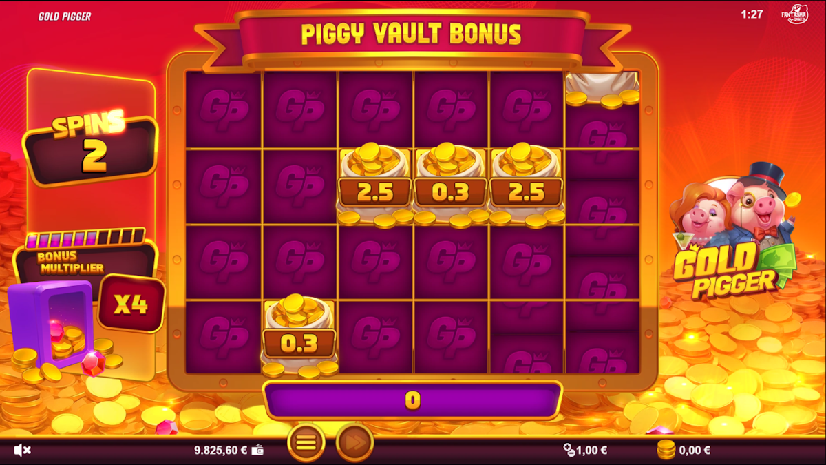Free spins in Gold Pigger by SlotMatrix