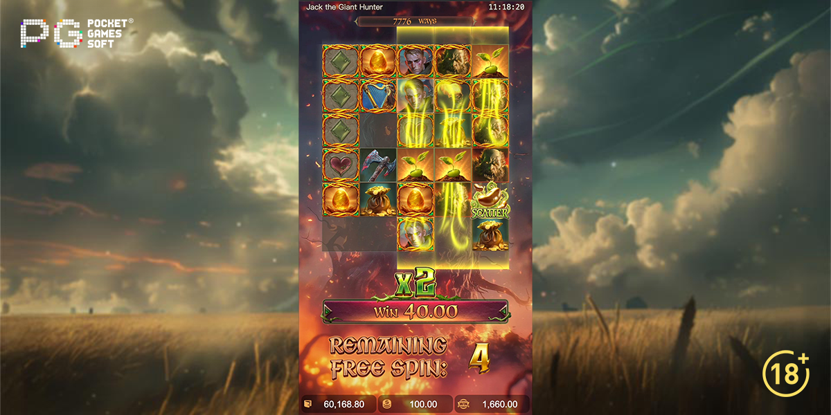 Free spins in Jack the Giant Hunter by PG Soft