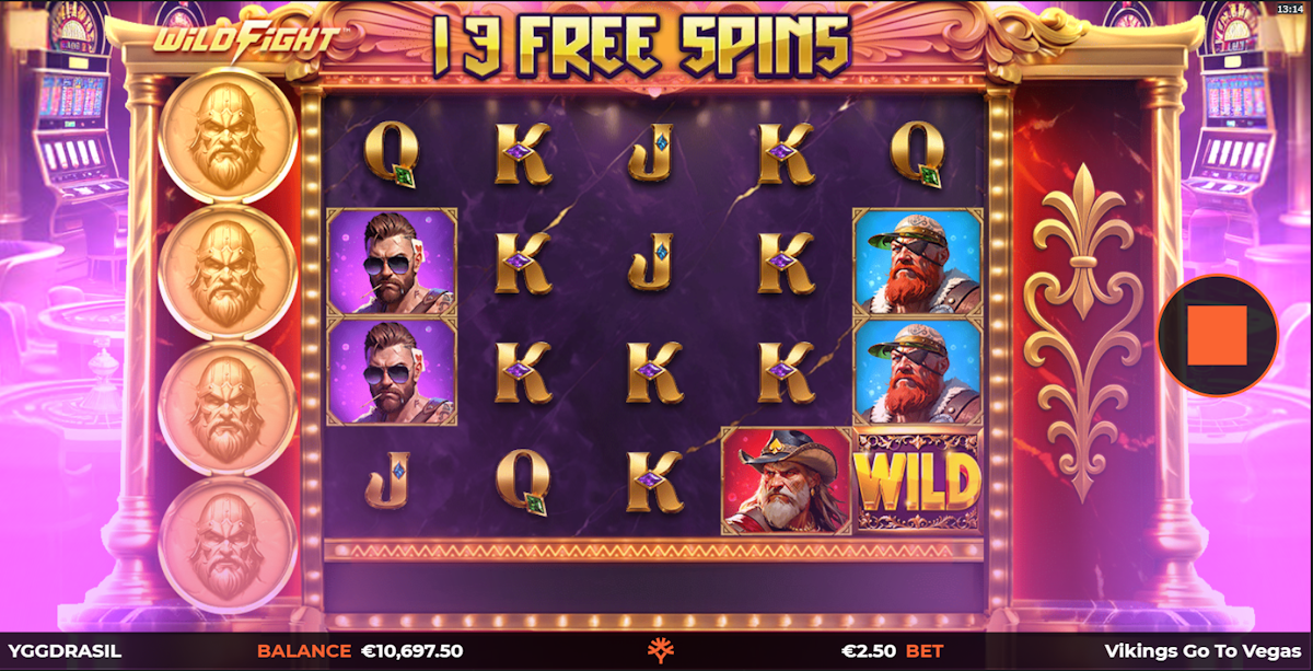 Free spins in Vikings Go To Vegas Wild Fight by Yggdrasil Gaming