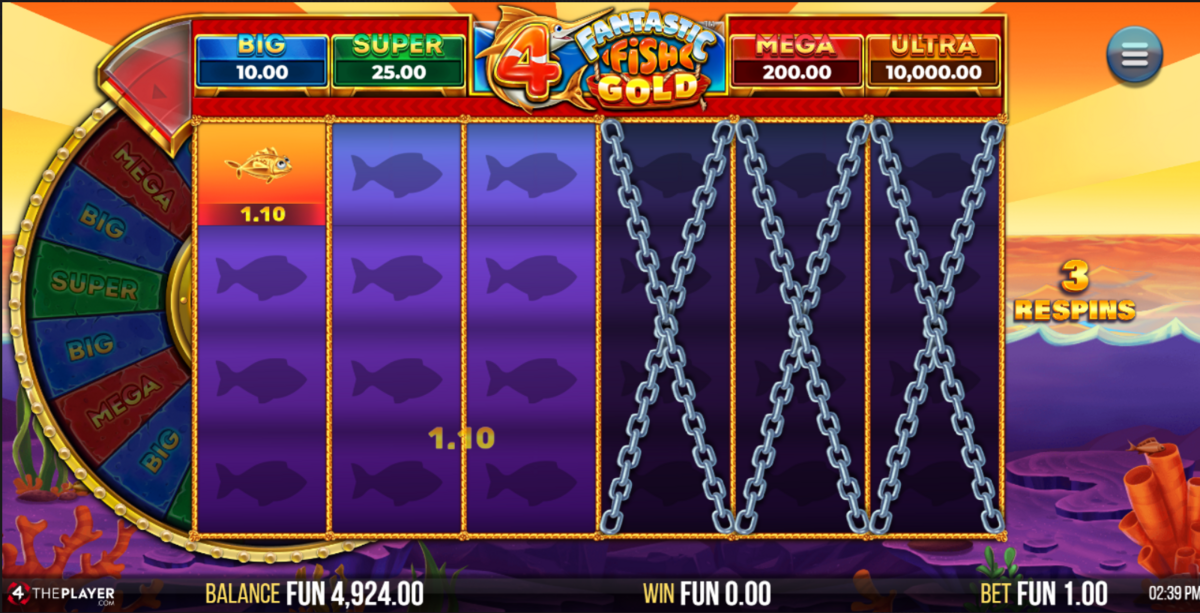 Respin bonus round in 4 Fantastic Fish Gold by 4ThePlayer