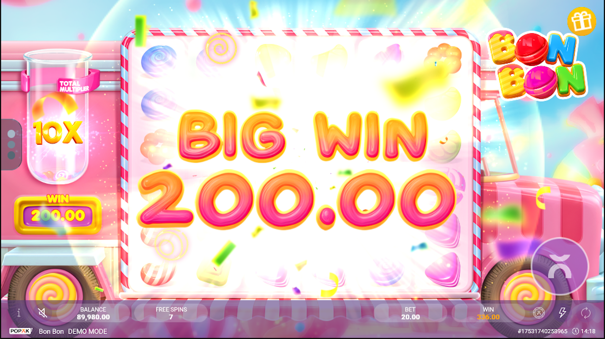 A big win in BonBon by PopOK Gaming