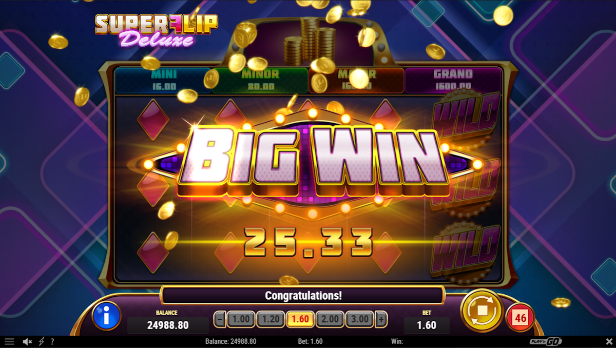 A big win in Super Flip Deluxe by Play’n GO