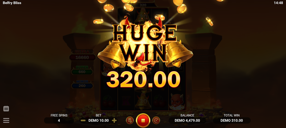 A huge win in Belfry Bliss Hold and Win by Evoplay