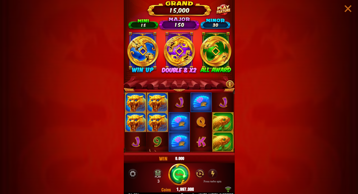 Base game of 3 Coin Treasures 2 by TaDa Gaming