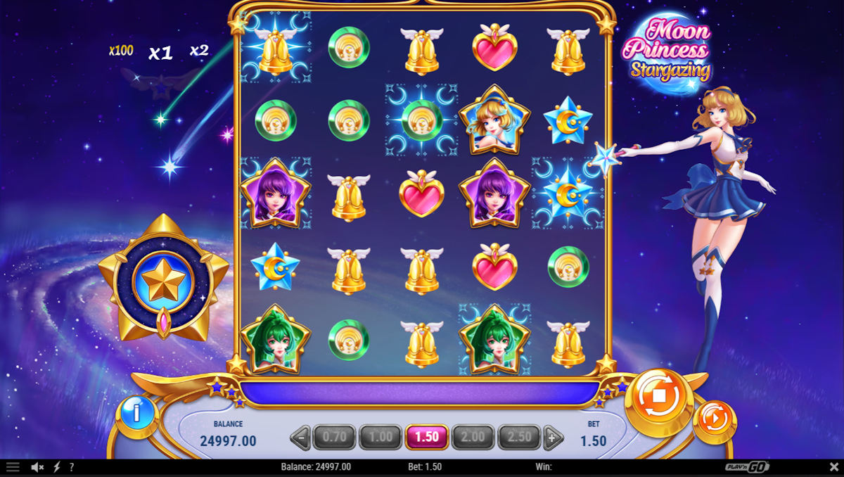 Base game of Moon Princess Stargazing by Play'n GO