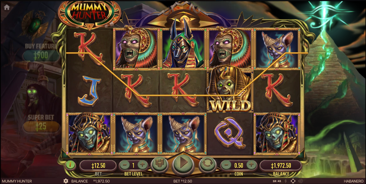Base game of Mummy Hunter by Habanero