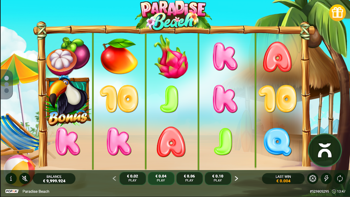 Base game of Paradise Beach by PopOK Gaming