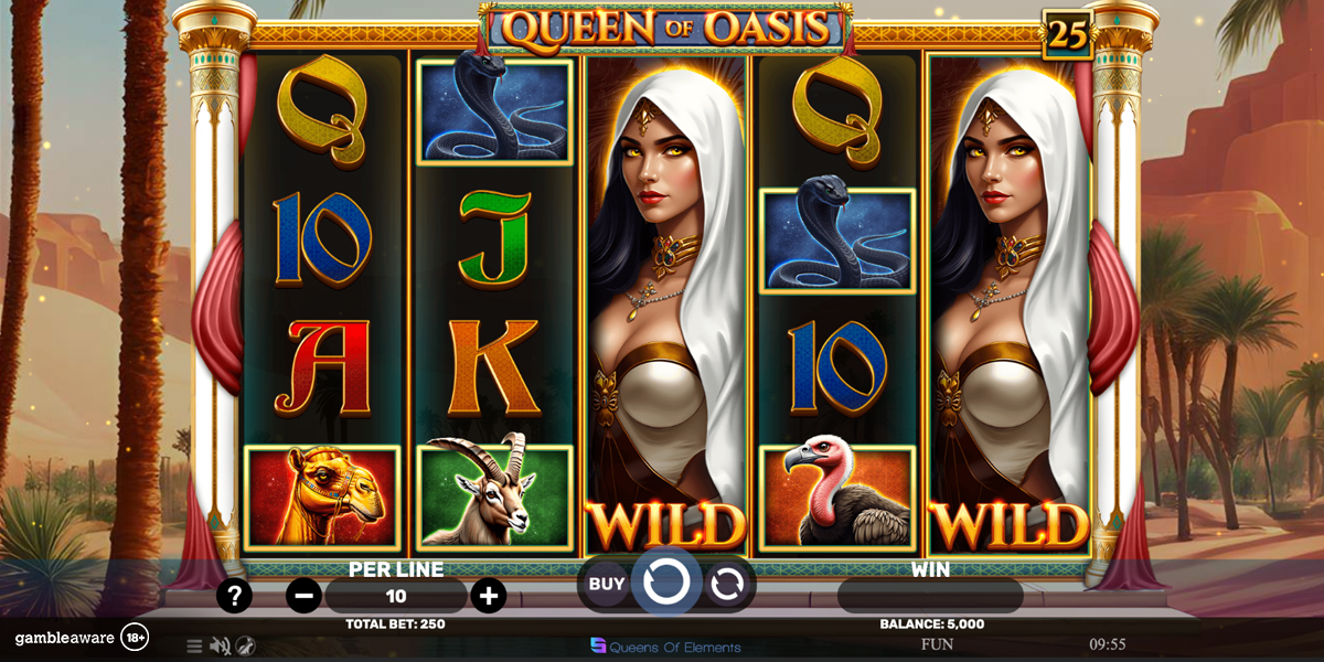 Base game of Queen of Oasis by Spinomenal